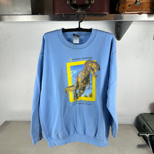 Vintage 2004 National Geographic Not a Happy Camper Giganotosaurus Sweatshirt
