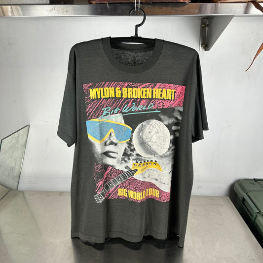 Vintage 90s Mylon &amp; Broken Heart Big World Tour Concert Single Stitch T-Shirt