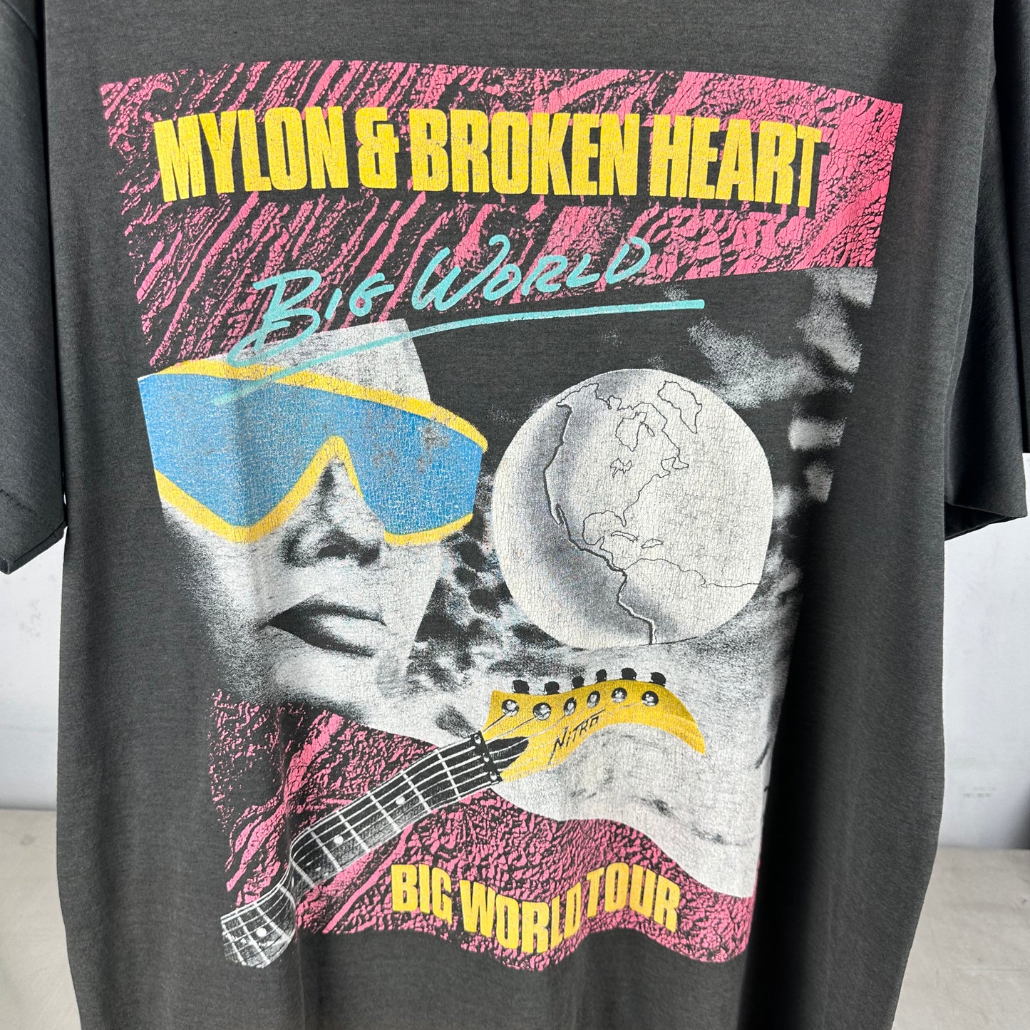 Vintage 90s Mylon &amp; Broken Heart Big World Tour Concert Single Stitch T-Shirt