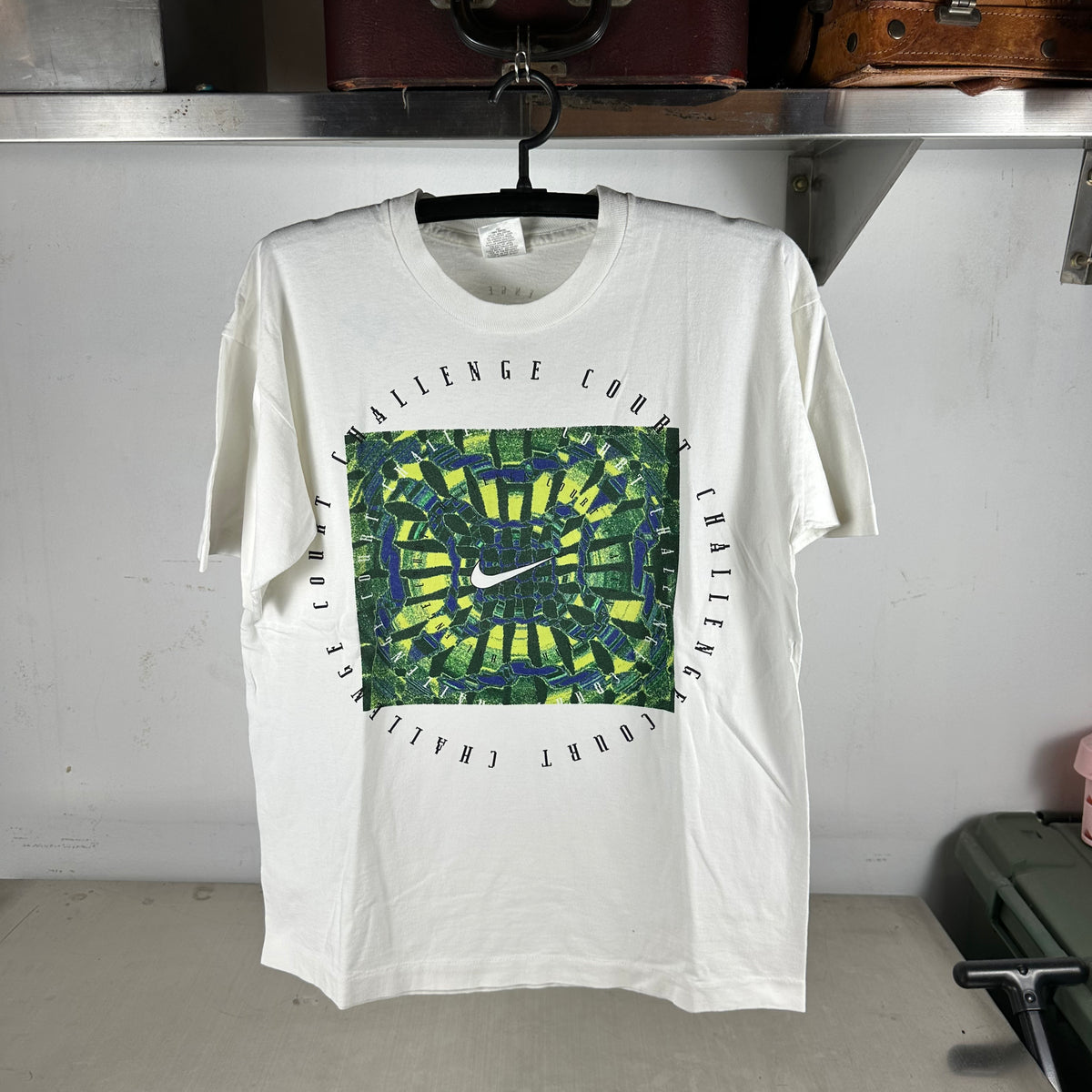 Vintage 90s Nike Tennis Challenge Court Graphic Single Stitch T-shirt