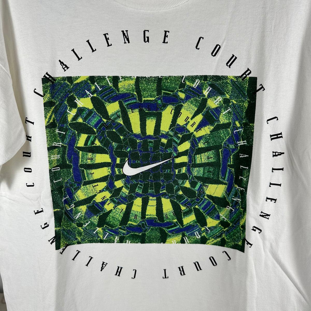 Vintage 90s Nike Tennis Challenge Court Graphic Single Stitch T-shirt