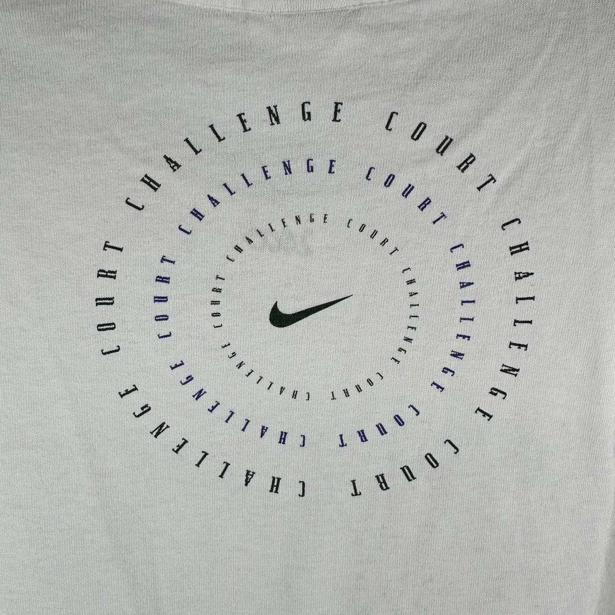 Vintage 90s Nike Tennis Challenge Court Graphic Single Stitch T-shirt