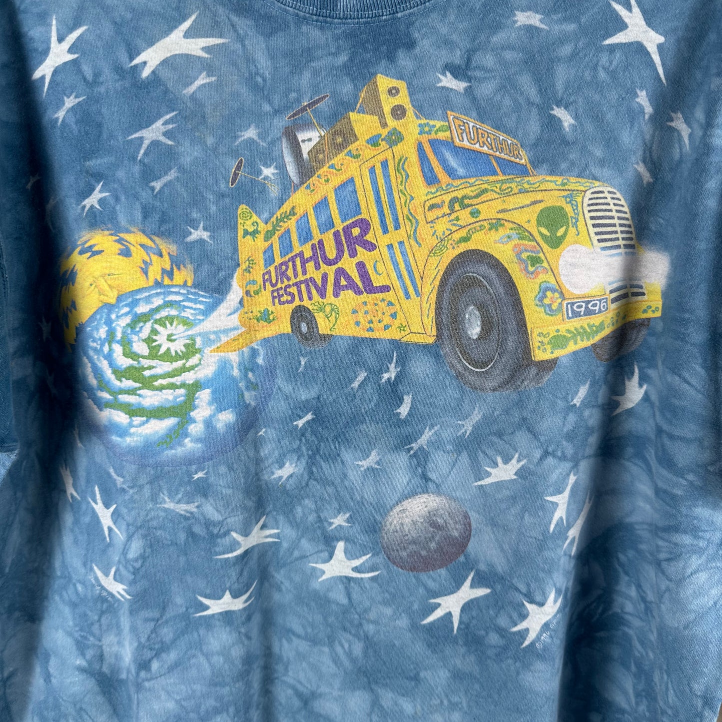 Vintage 1996 Furthur Festival Grateful Dead Liquid Blue T-Shirt