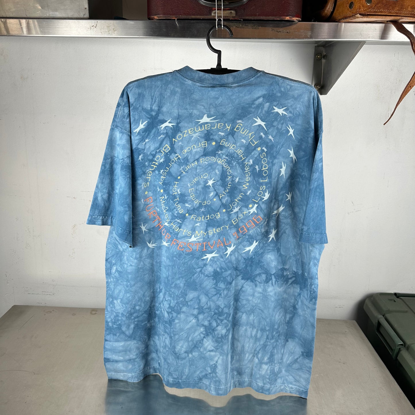 Vintage 1996 Furthur Festival Grateful Dead Liquid Blue T-Shirt