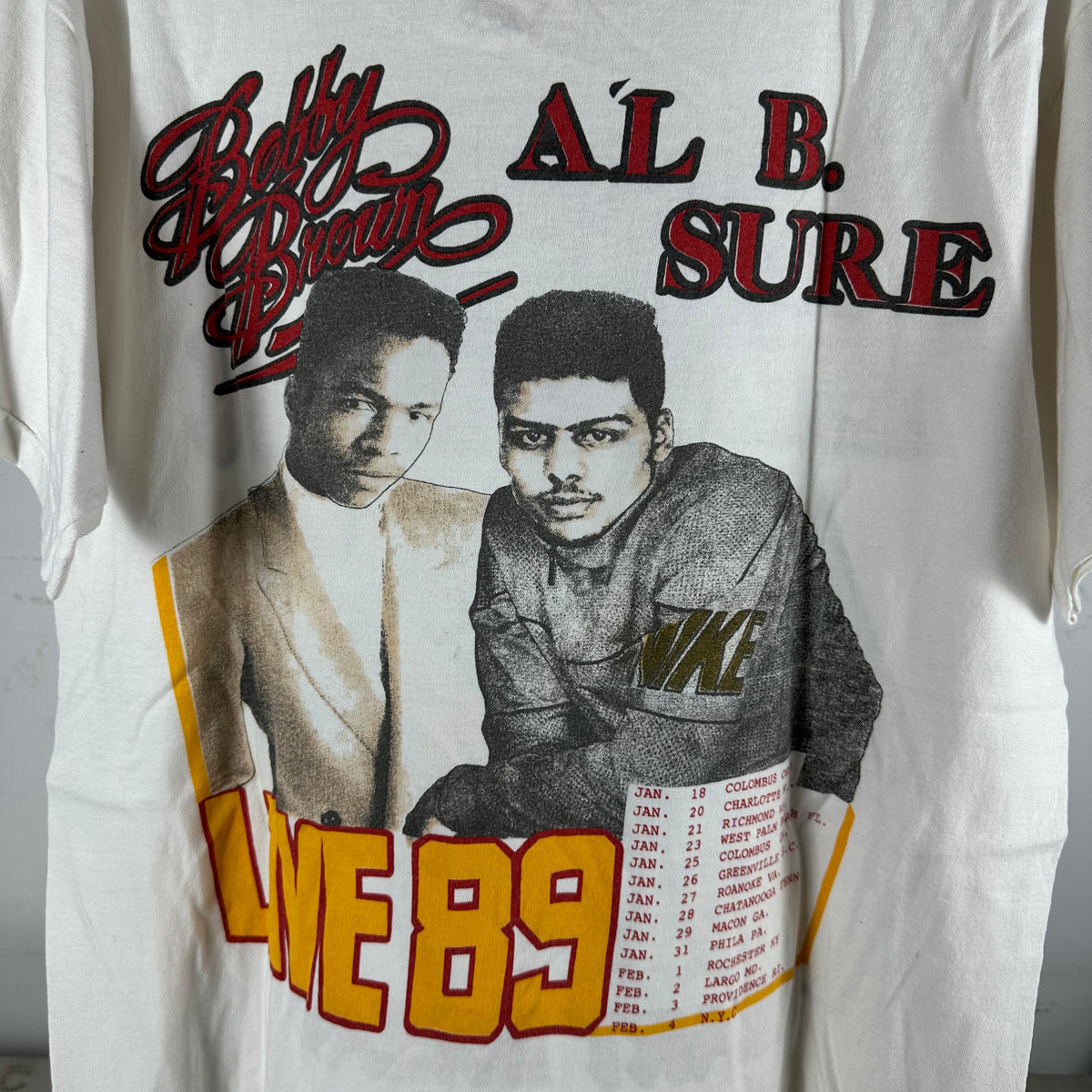 Vintage 1989 New Edition Bobby Brown Al B Sure Live Concert Single Stitch T-shirt