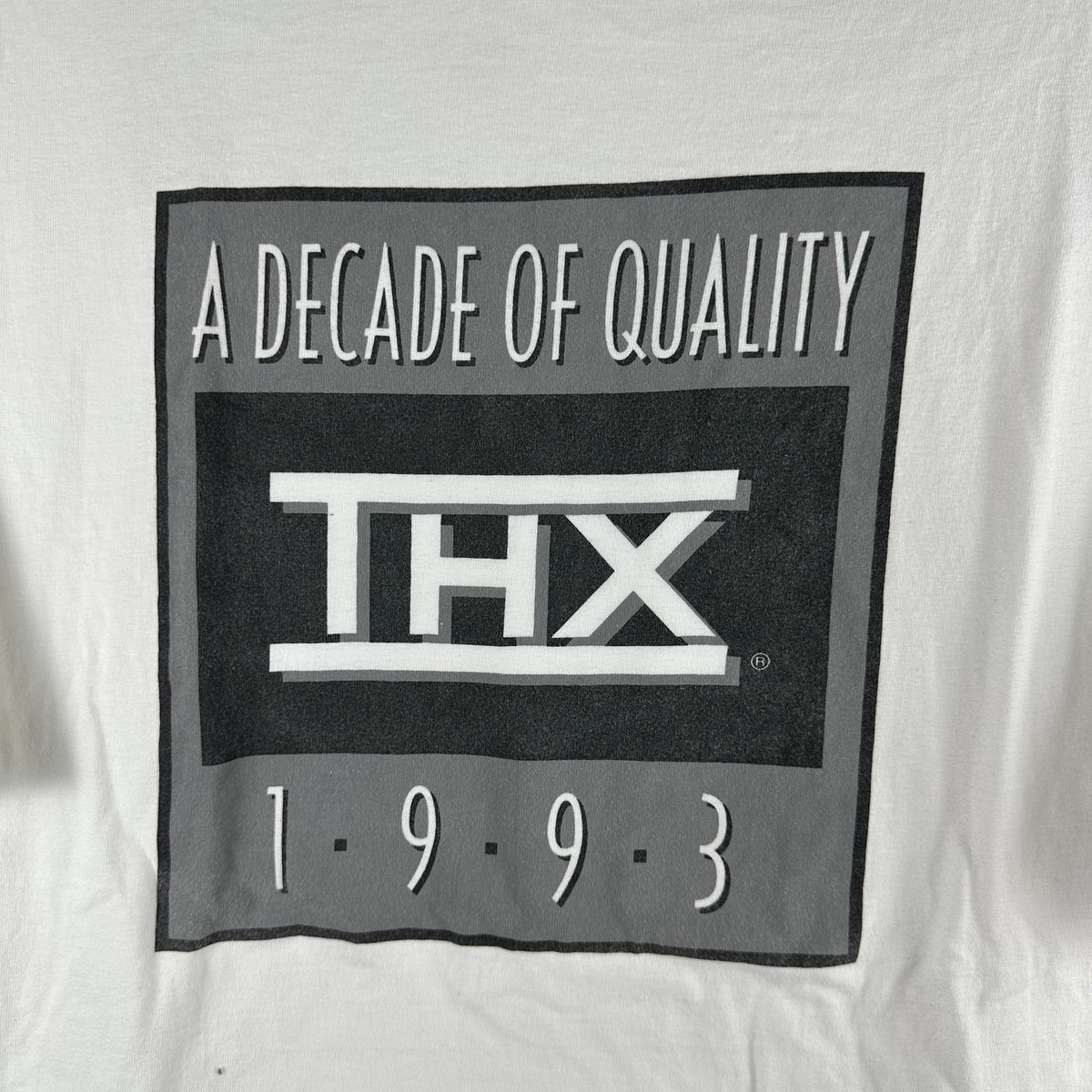 Vintage 1993 THX A Decade of Quality Audio Company Single Stitch T-shirt