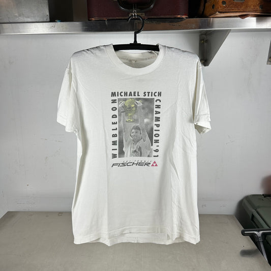 Vintage 1991 Michael Stich Wimbledon Tennis Championship Winner T-shirt