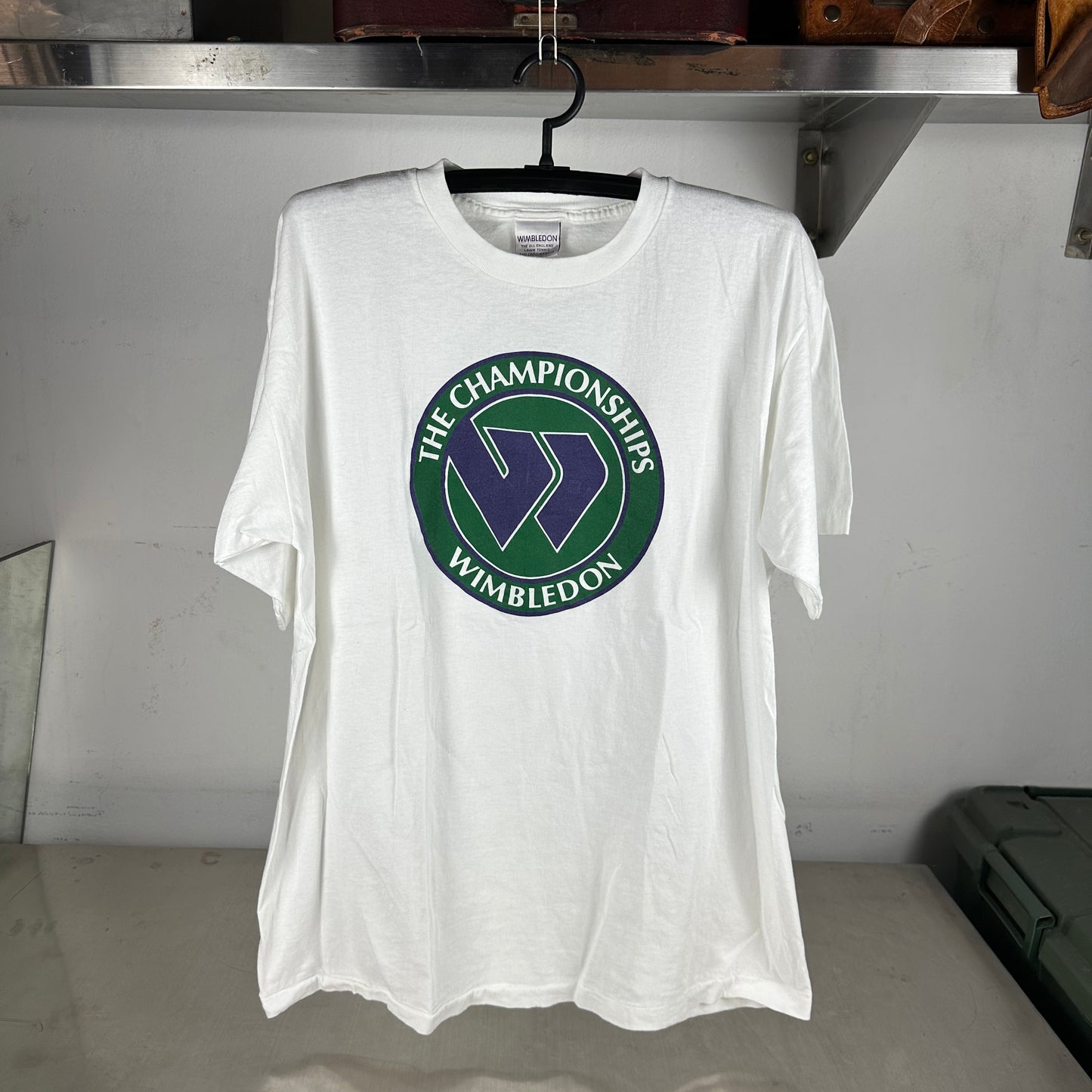 Vintage 90s Wimbledon Tennis Championship Logo Single Stitch T-Shirt
