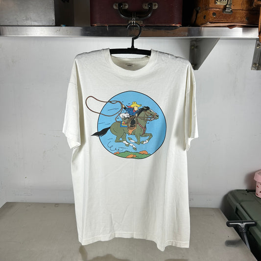 Vintage 90s The Adventures of Tintin Cartoon Graphic Single Stitch T-shirt