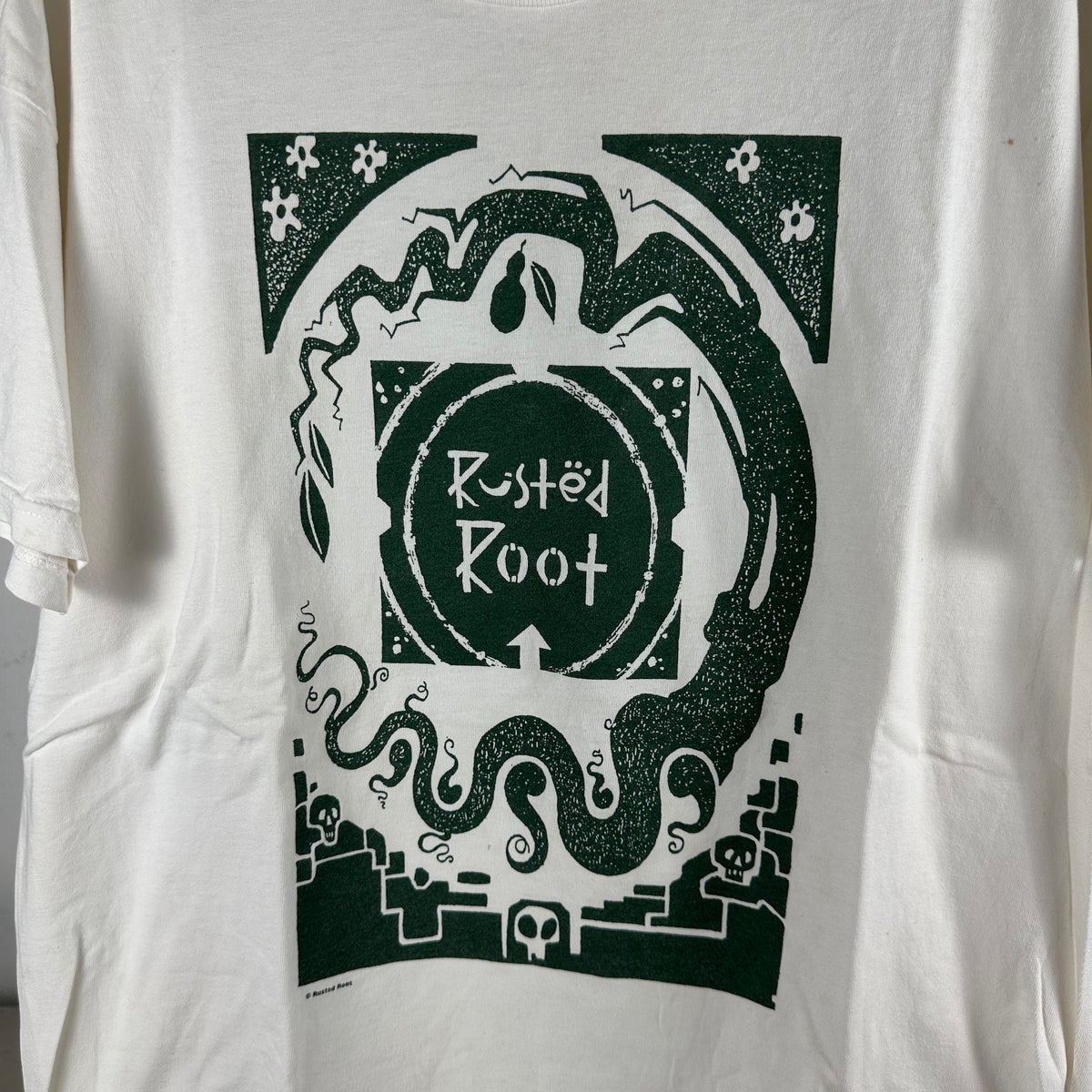 Vintage 1995 Rusted Root Pittsburgh Star Lake Rock Band Graphic T-shirt