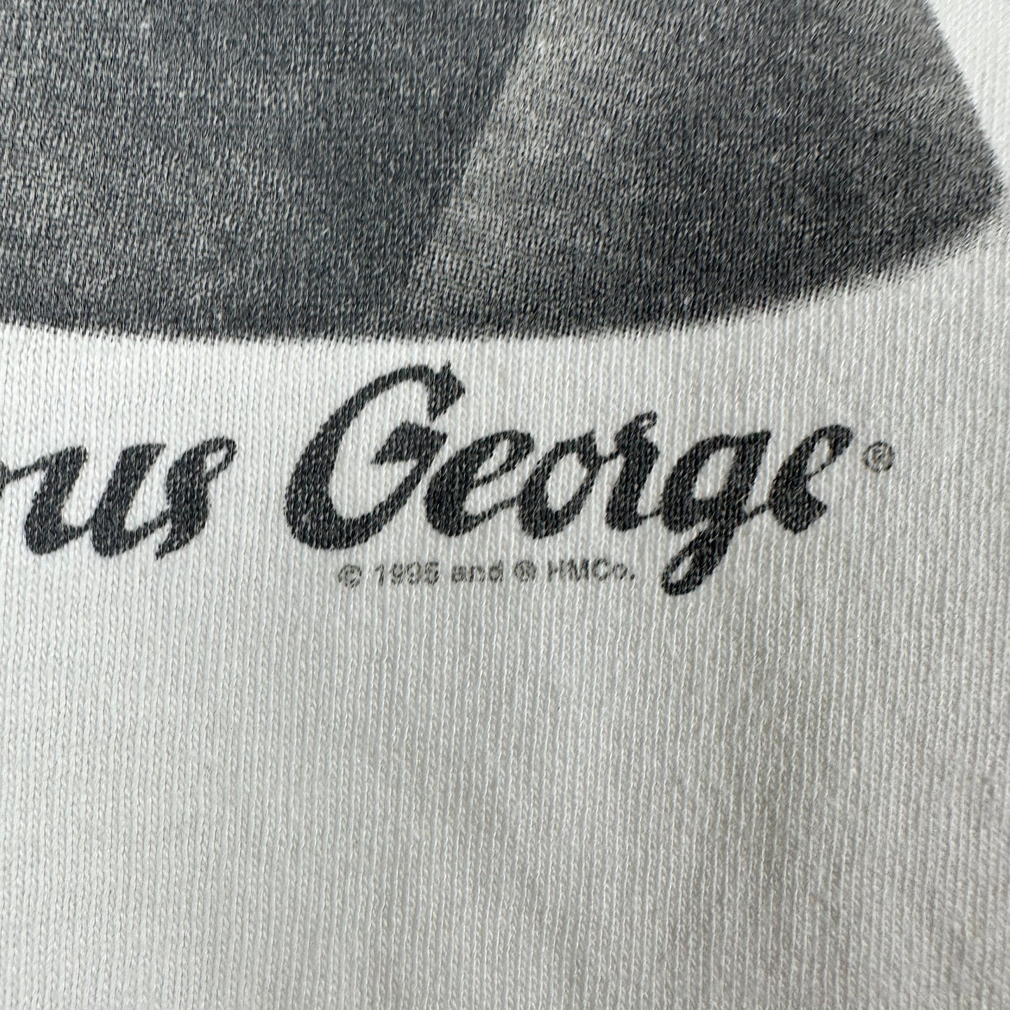 Vintage 90s Curious George Monkey Cartoon Graphic T-Shirt