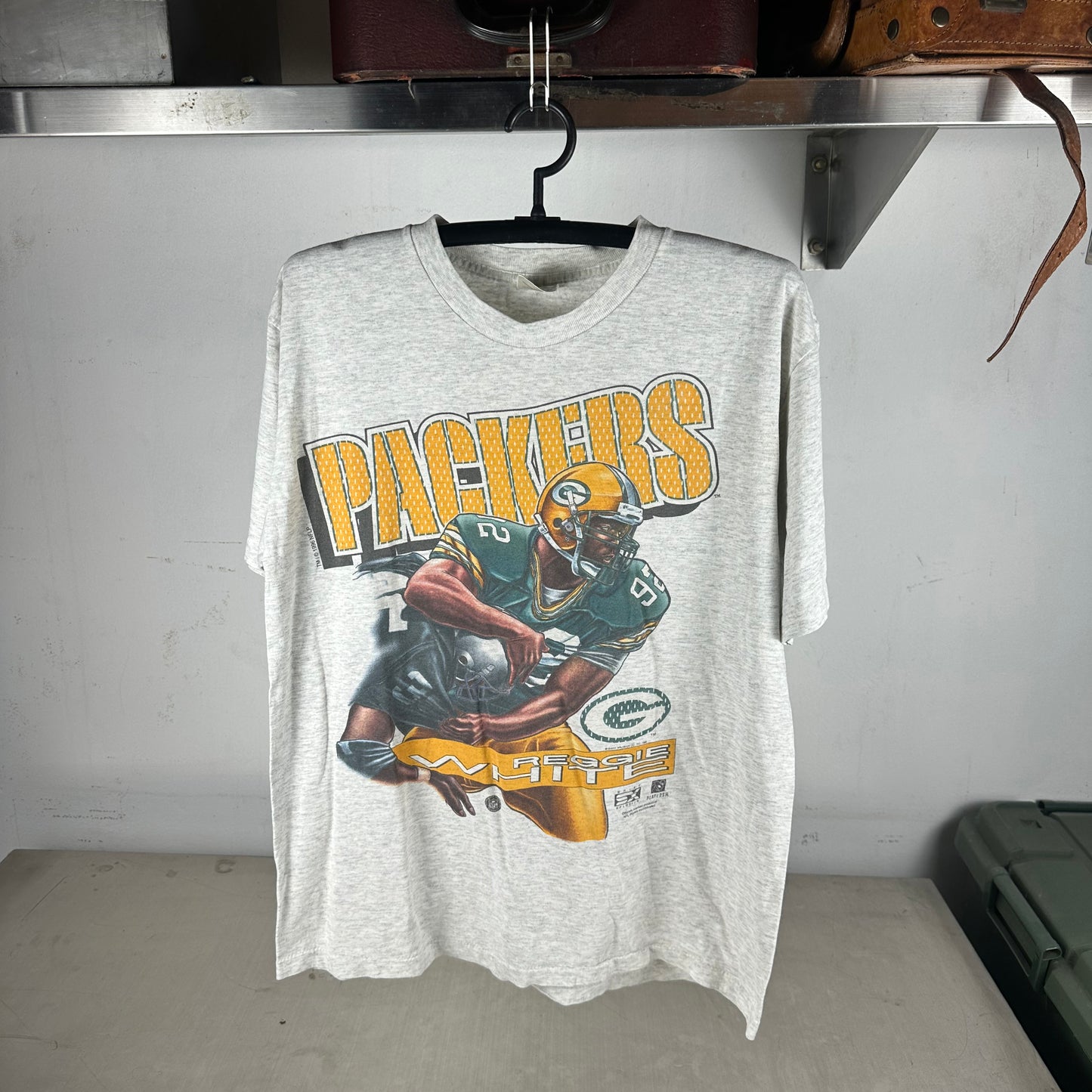 Vintage 1996 Reggie White Green Bay Packers NFL Single Stitch T-Shirt