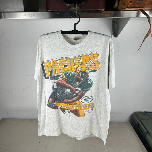 Vintage 1996 Reggie White Green Bay Packers NFL Single Stitch T-Shirt