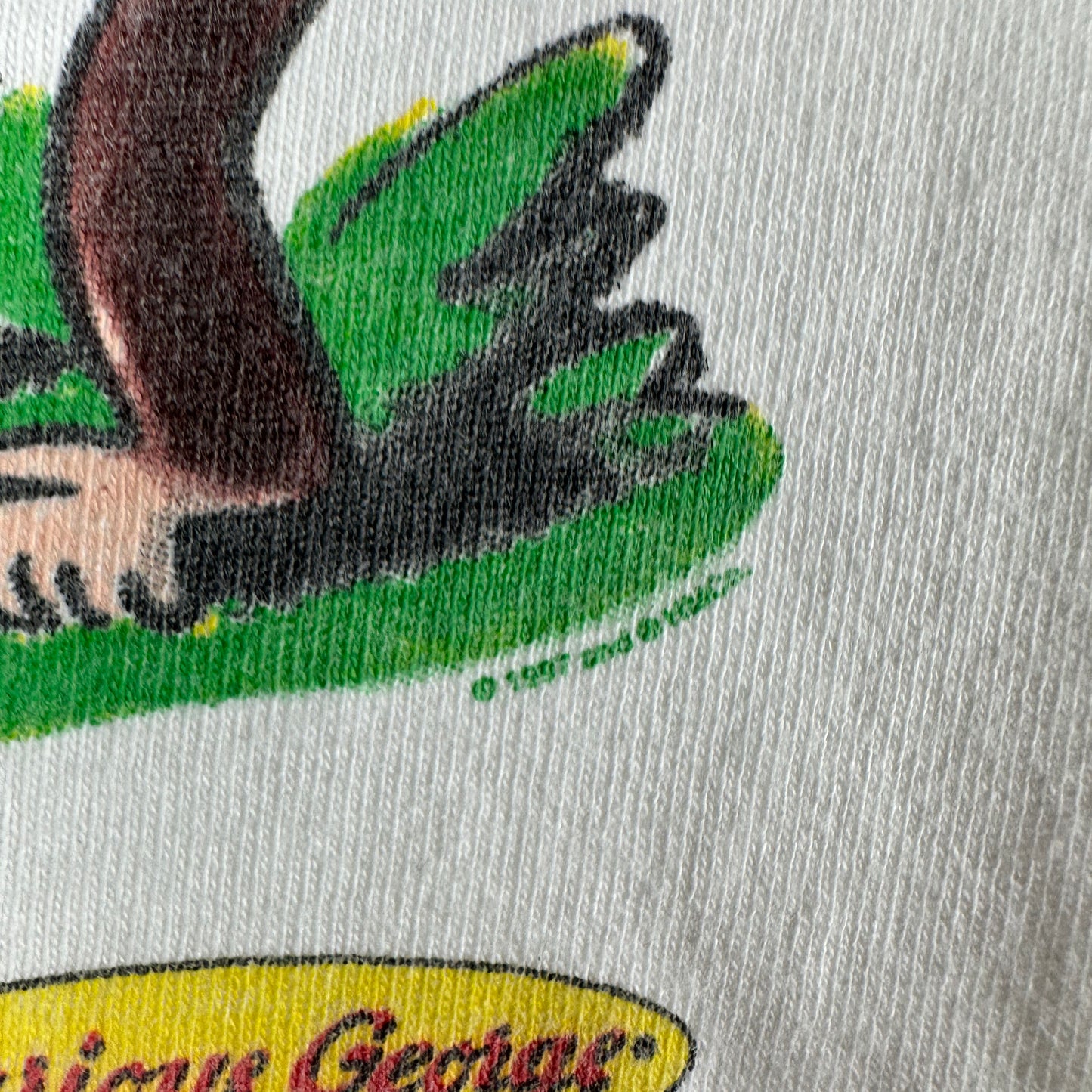 Vintage 90s Curious George Monkey Cartoon Graphic Single Stitch T-Shirt