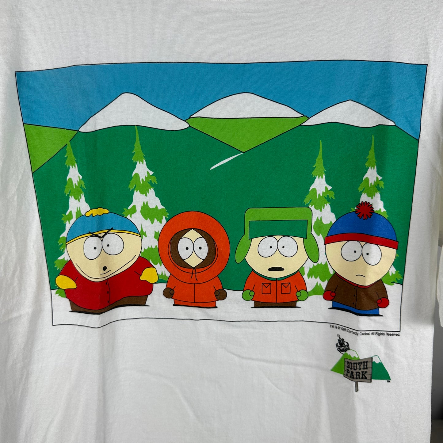 Vintage 1998 South Park Comedy Central The Boys Graphic Promo T-Shirt