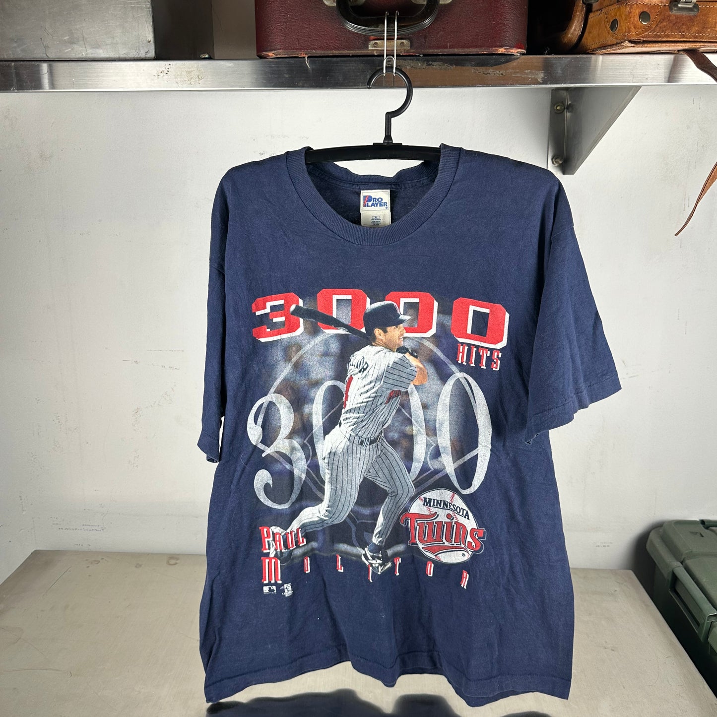 Vintage 1996 Paul Molitor Minnesota Twins MLB 3000 Hits Single Stitch T-Shirt