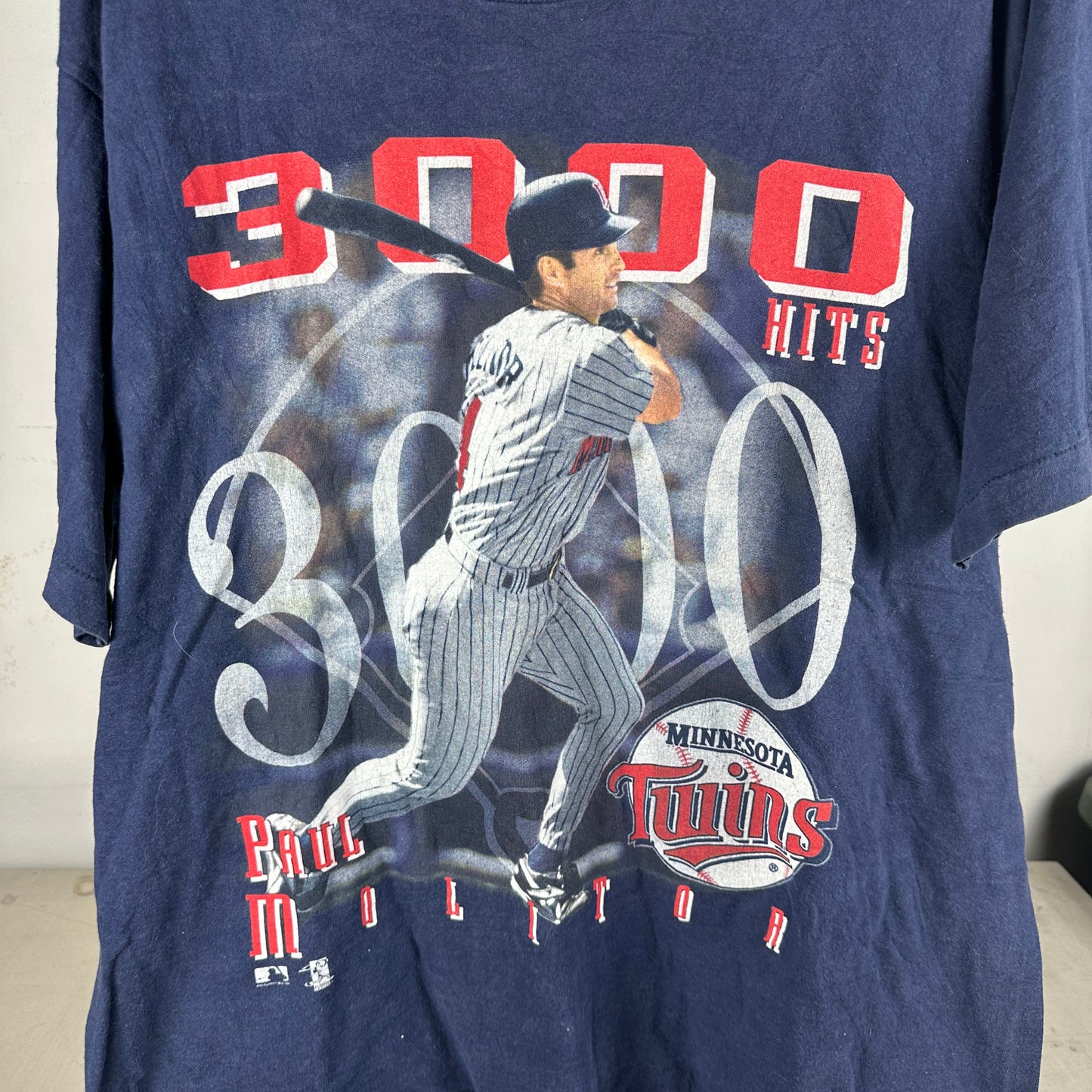 Vintage 1996 Paul Molitor Minnesota Twins MLB 3000 Hits Single Stitch T-Shirt