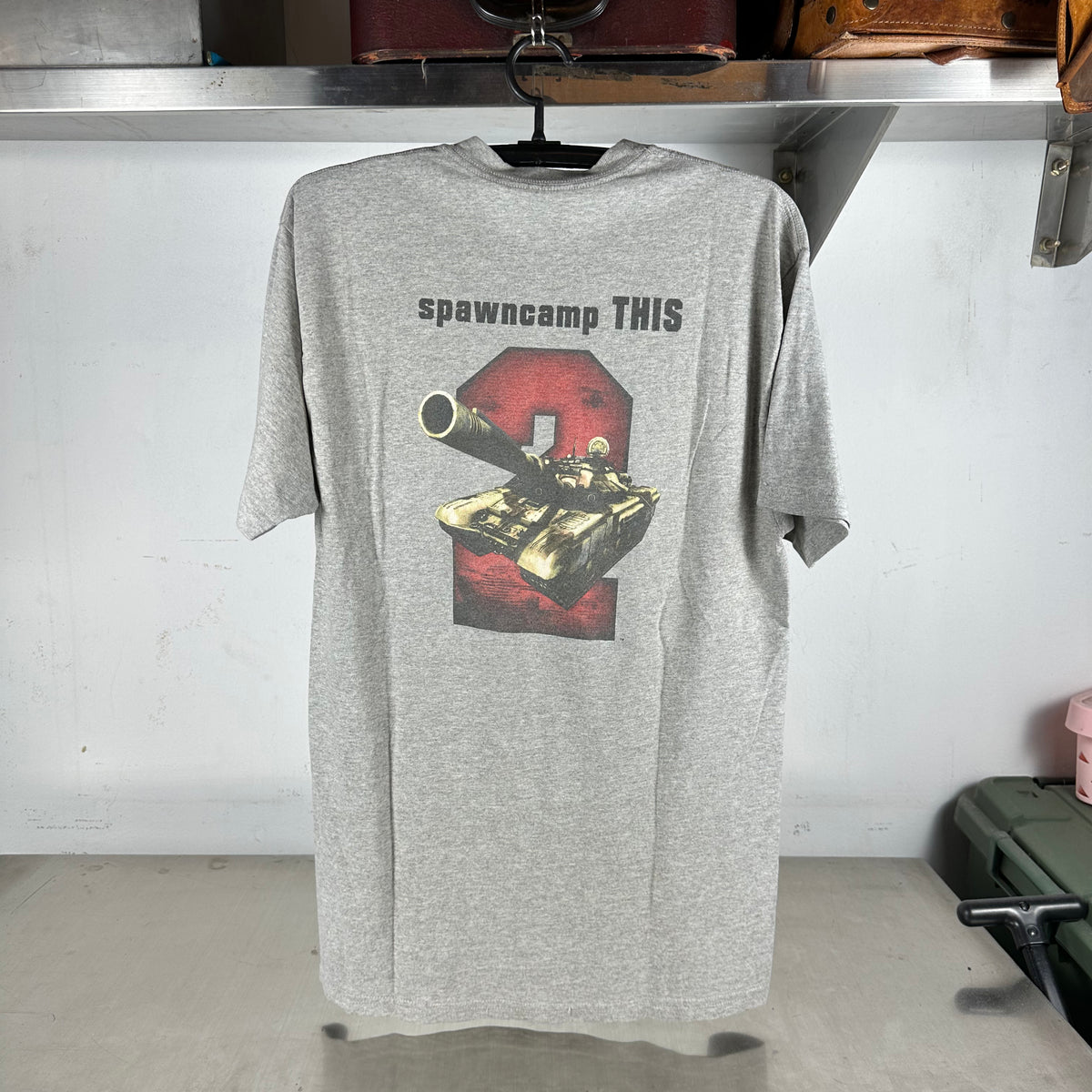 Vintage 2005 Battlefield 2 Spawncamp This EA Video Game Promo T-shirt
