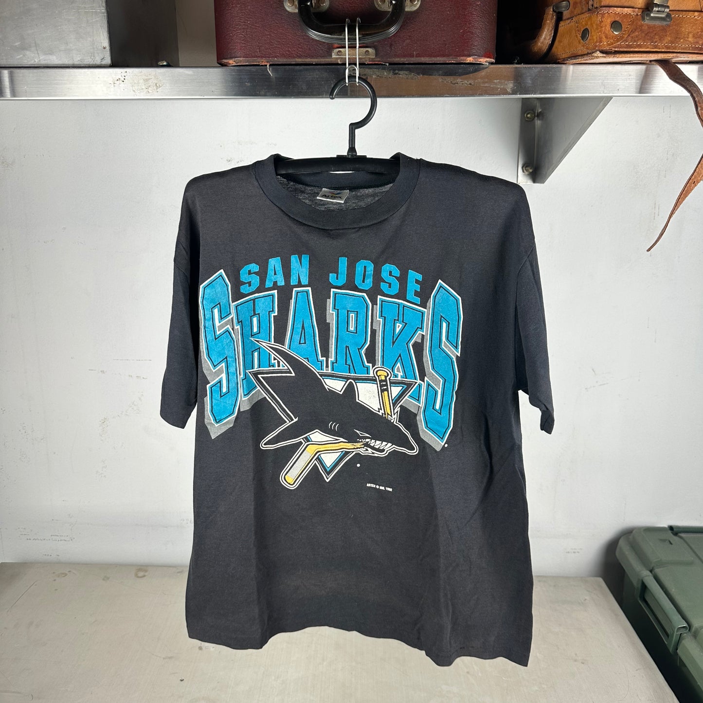 Vintage 1992 San Jose Sharks Hockey NHL Single Stitch T-Shirt