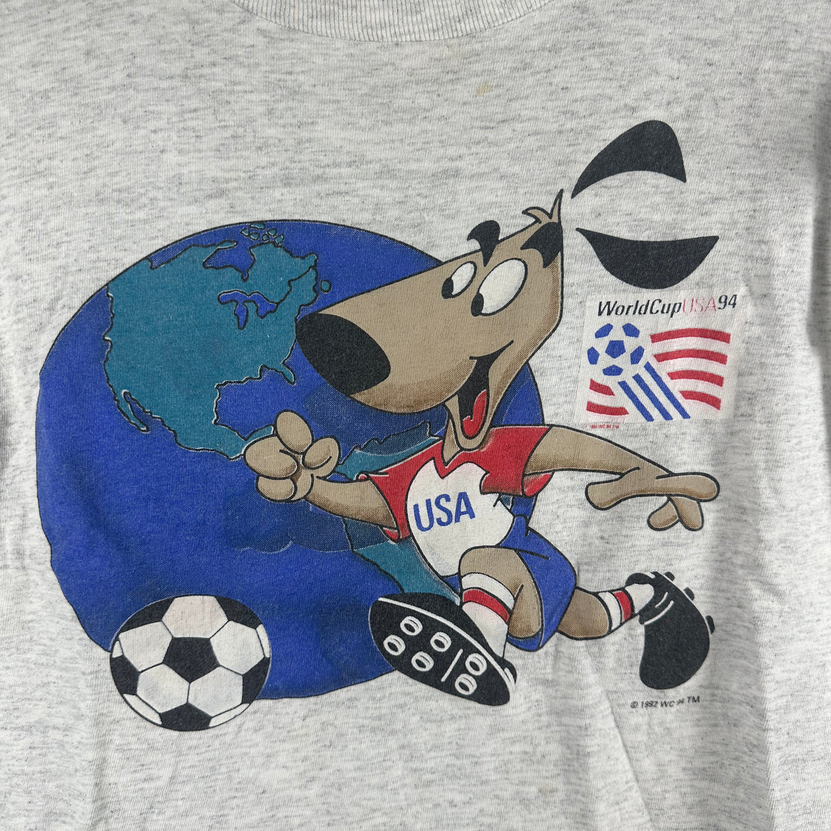 Vintage 1994 USA FIFA Soccer World Cup Mascot Graphic Single Stitch T-shirt