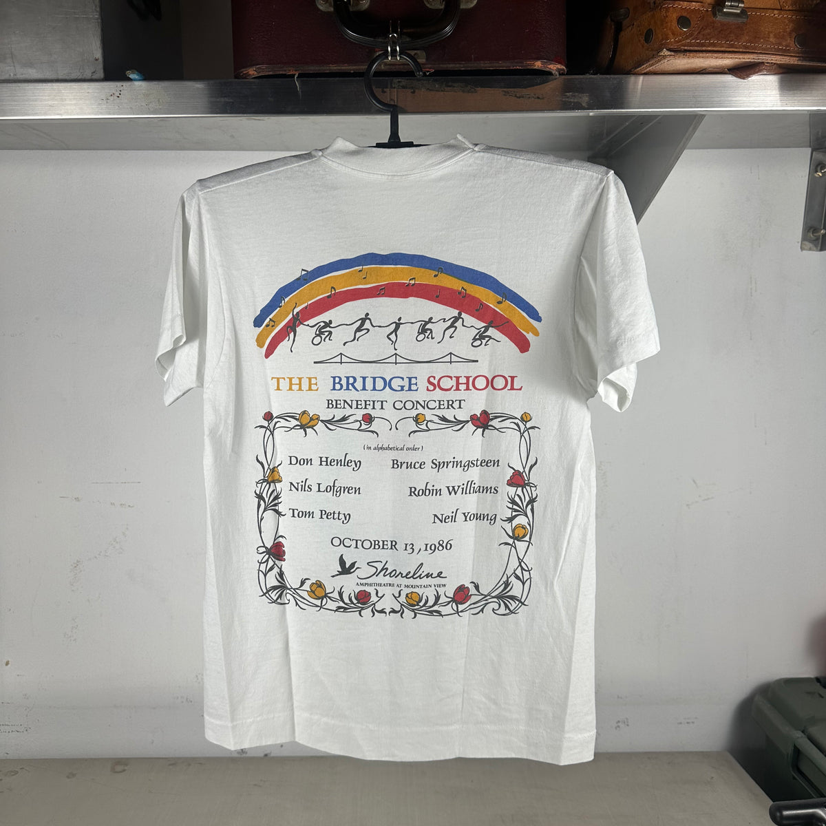 Vintage 1986 The Bridge School Benefit Concert Tom Petty Don Henley T-shirt