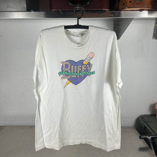 Vintage 1992 Buffy The Vampire Slayer Vampire Sucks, Buffy Slays Promo T-shirt