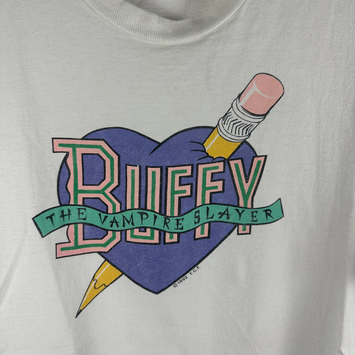 Vintage 1992 Buffy The Vampire Slayer Vampire Sucks, Buffy Slays Promo T-shirt