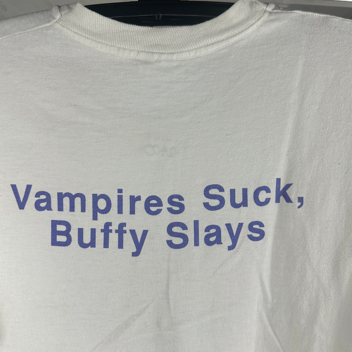 Vintage 1992 Buffy The Vampire Slayer Vampire Sucks, Buffy Slays Promo T-shirt