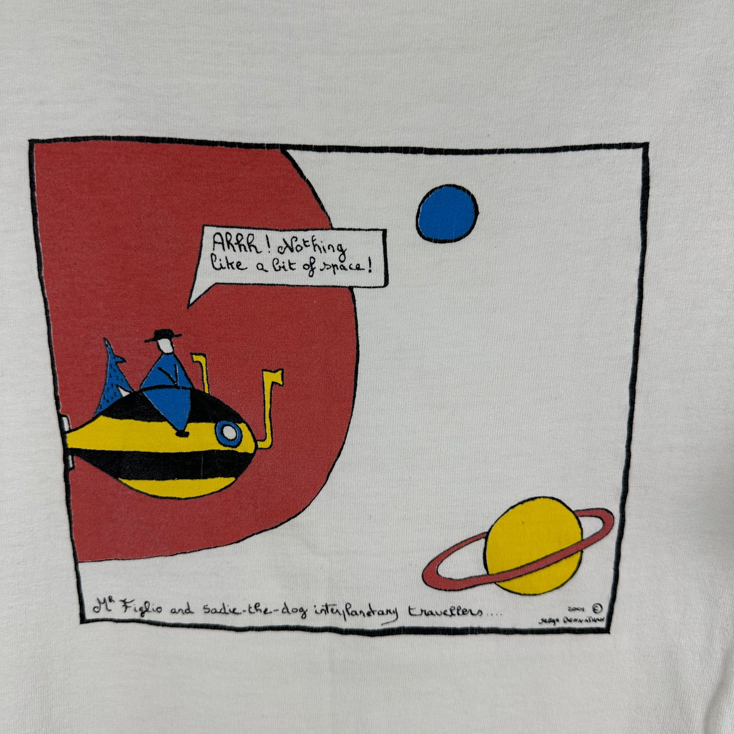 Vintage 2001 Ahhh! Nothing Like a bit of Space Pop Art Style T-Shirt