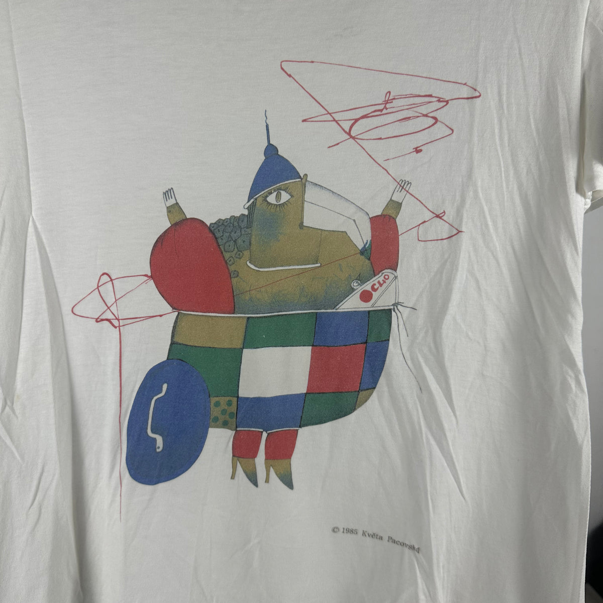 Vintage 1985 Kveta Pacovska Artwork Graphic Single Stitch T-shirt