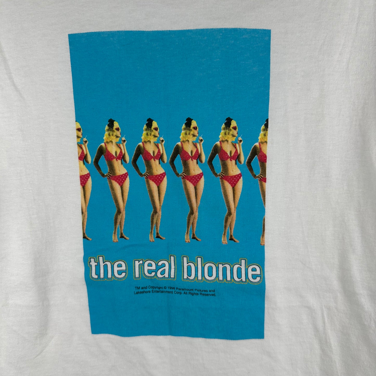 Vintage 1998 The Real Blonde Paramount Pictures Movie Promo T-Shirt