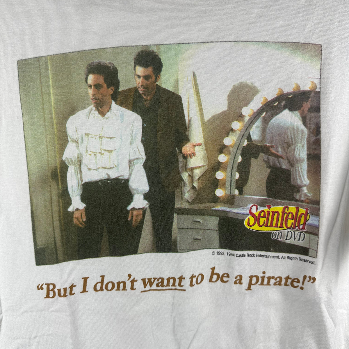 Vintage 1994 Seinfeld But I Don't Want to Be a Pirate! TV Show Promo T-shirt