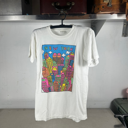 Vintage 90s New York City Artwork Graphic Single Stitch T-shirt