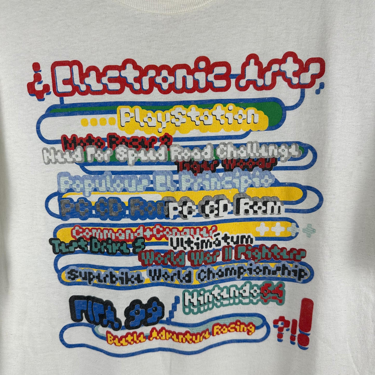 Vintage 90s Electronic Arts Playstation Nintendo 64 Video Games Promo Single Stitch T-Shirt