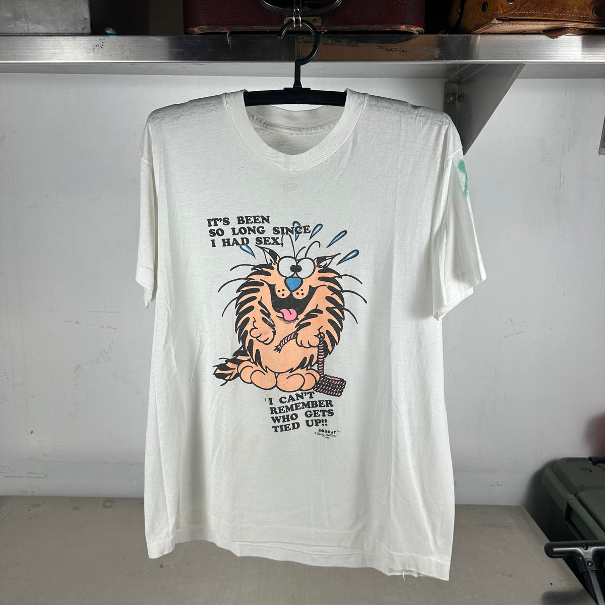 Vintage 1989 It's Been So Long Since I Had Sex Cat Single Stitch T-shirt