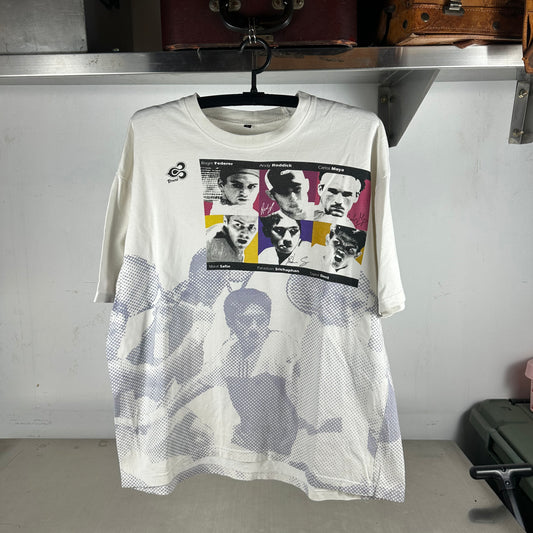 Vintage 2004 Thailand Open Tennis Roger Federer Andy Roddick AOP Promo T-shirt