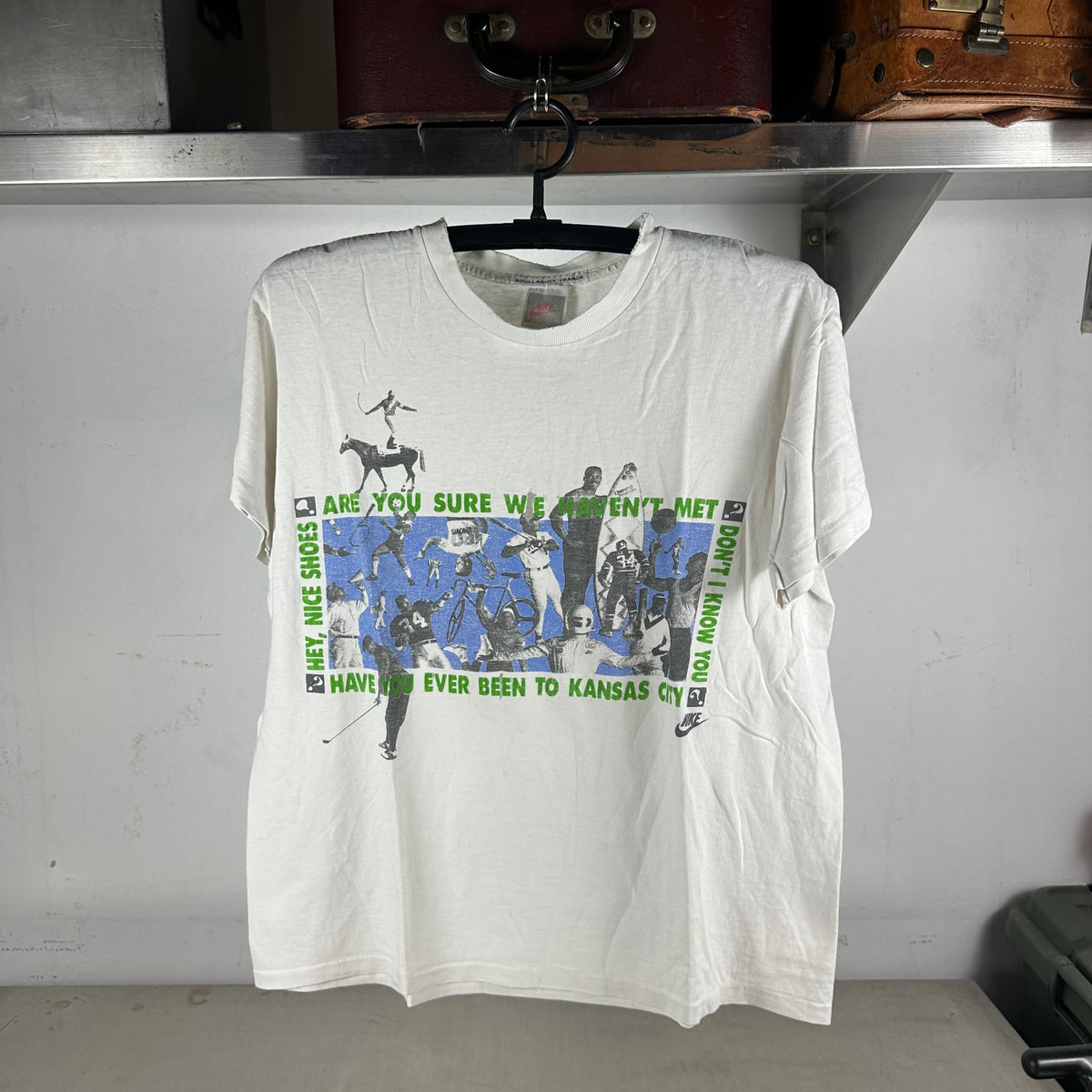 Vintage 90s Nike Sports Slogans Artwork Graphic Single Stitch Distressed T-shirt