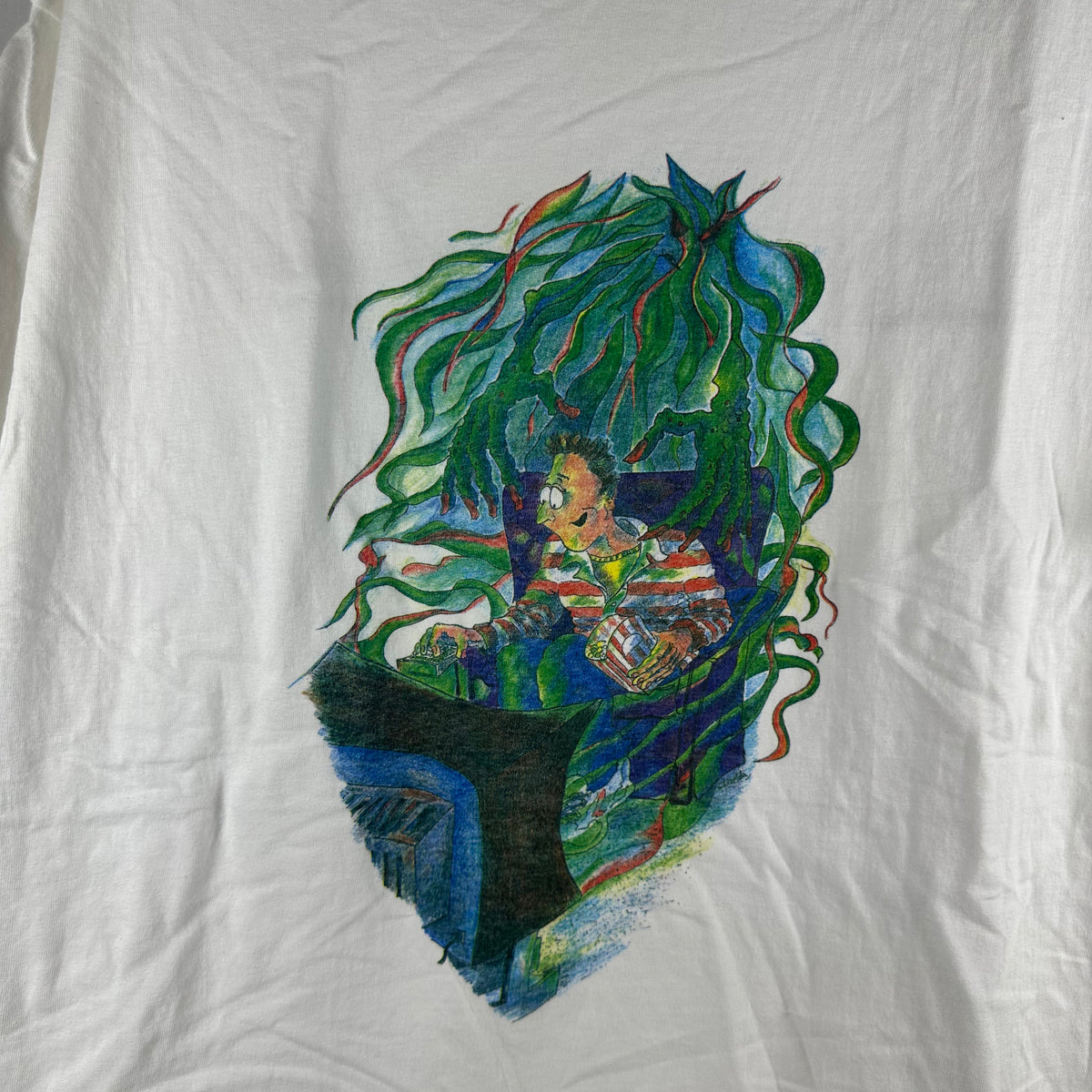 Vintage 90s Dolby Surround Sound Audio Artwork Promo Single Stitch T-shirt