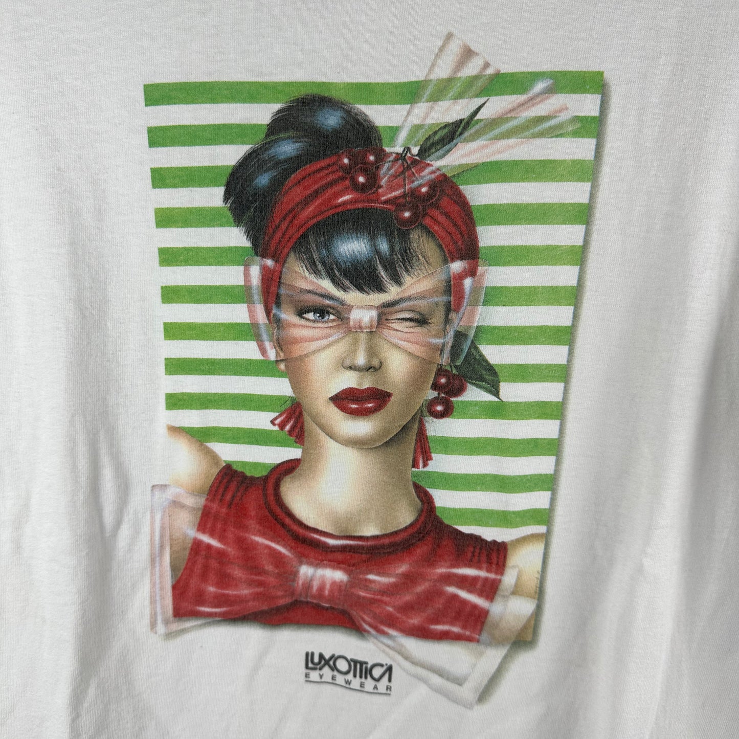 Vintage 90s Luxottica Eyewear Graphic Promo Single Stitch T-shirt