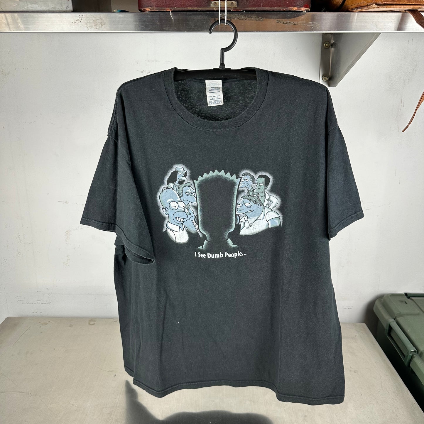 Vintage 2000s The Simpsons I See Dumb People Graphic Promo T-shirt