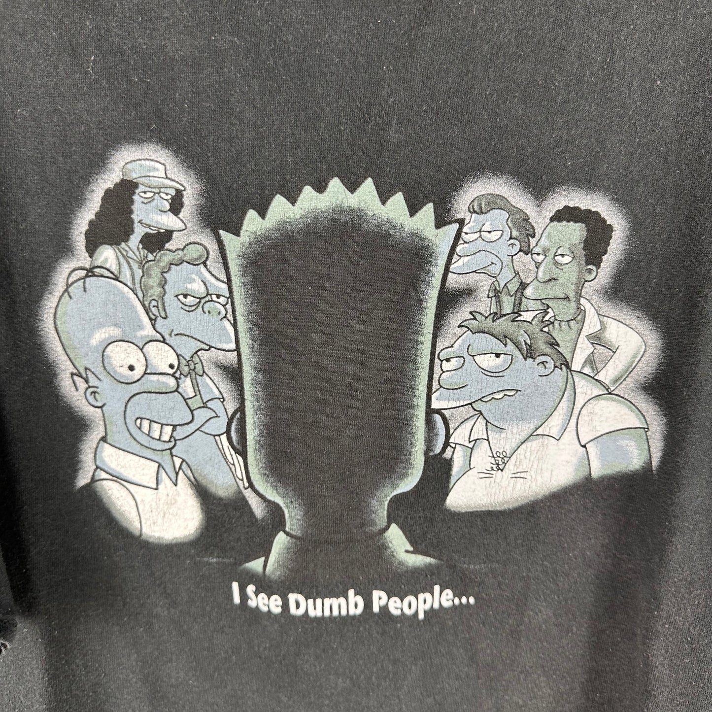 Vintage 2000s The Simpsons I See Dumb People Graphic Promo T-shirt