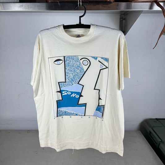 Vintage 90s New York SoHo Art Design Graphic Single Stitch T-shirt