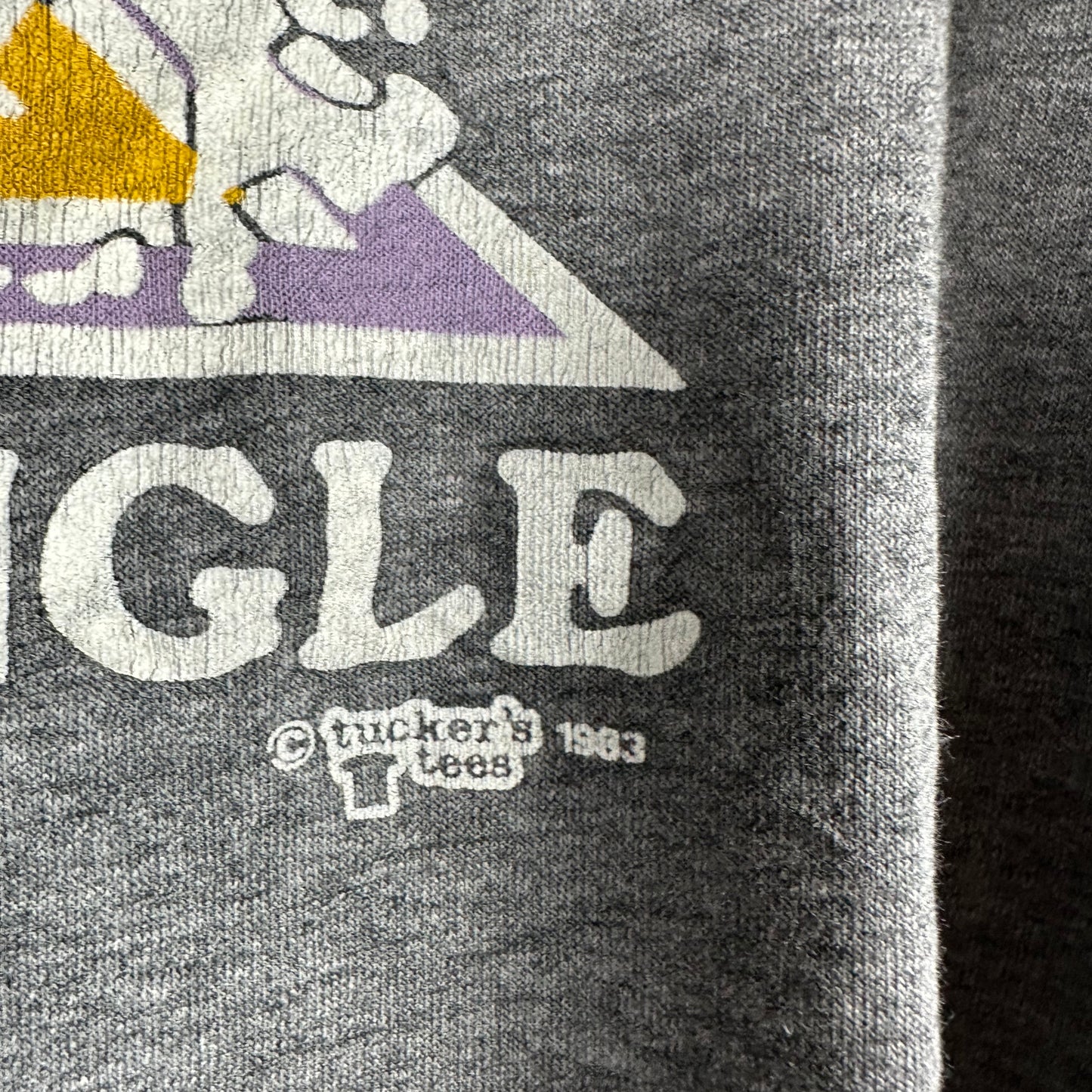 Vintage 1983 I Survived the Bermuda Triangle Graphic Single Stitch Faded T-Shirt