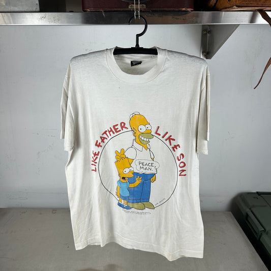 Vintage 1990 The Simpsons Like Father Like Son Single Stitch T-shirt