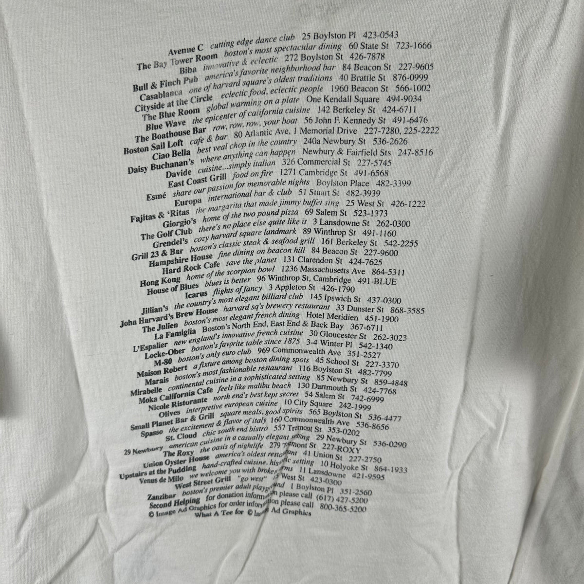 Vintage 1990s Boston Night Lights Graphic Single Stitch T-shirt