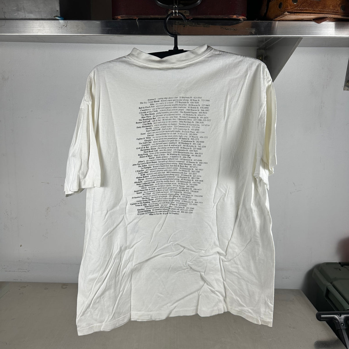 Vintage 1990s Boston Night Lights Graphic Single Stitch T-shirt