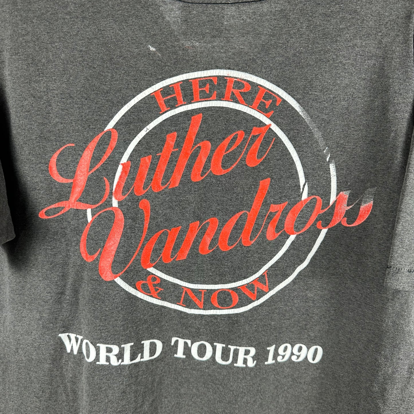 Vintage 1990 Luther Vandross Here &amp; Now World Tour Single Stitch T-shirt