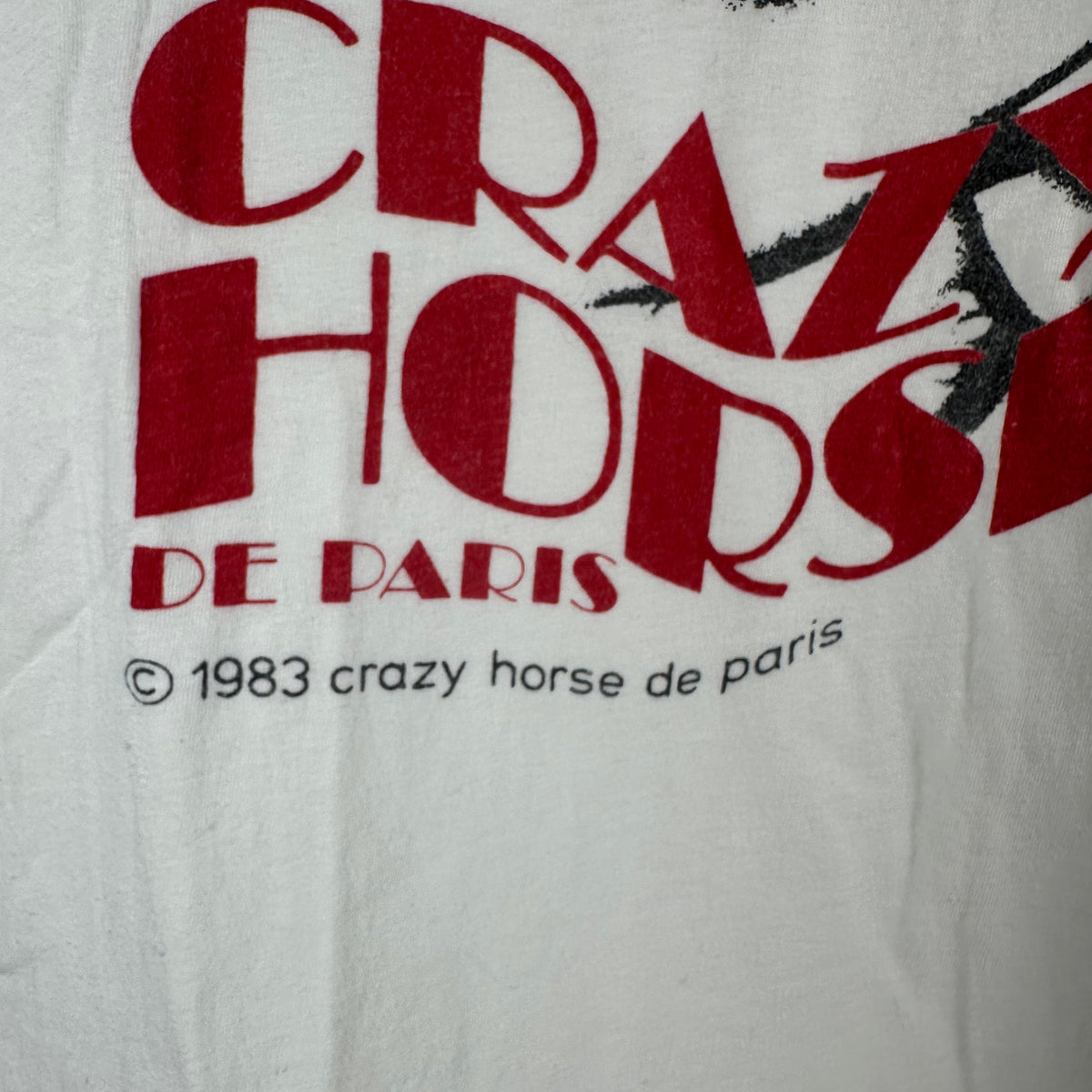 Vintage 1983 Crazy Horse De Paris Cabaret Strip Club Single Stitch T-shirt