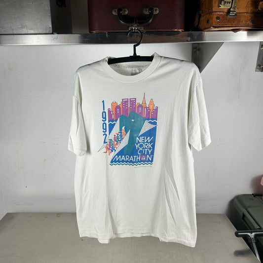 Vintage 1992 NYRR New York City Marathon Running Single Stitch T-shirt