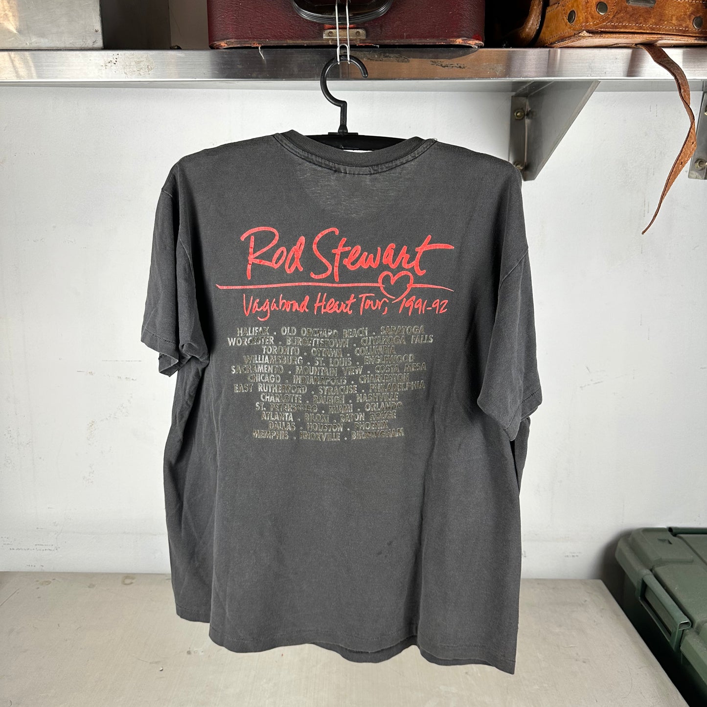 Vintage 1991-92 Rod Stewart Vagabond Heart Tour Single Stitch T-shirt